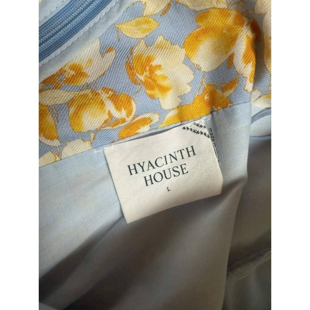 Tuckernuck Hyacinth House Blue and Orange Floral Puff Sleeve Pauline Midi Dress - Picture 14 of 16